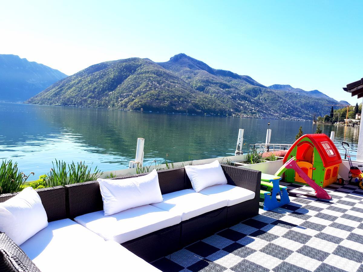 Hotel Garni Battello Melide Exterior photo